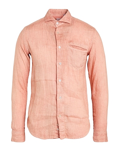 ELEVENTY Solid colour shirt PLATINUM 100% Linen