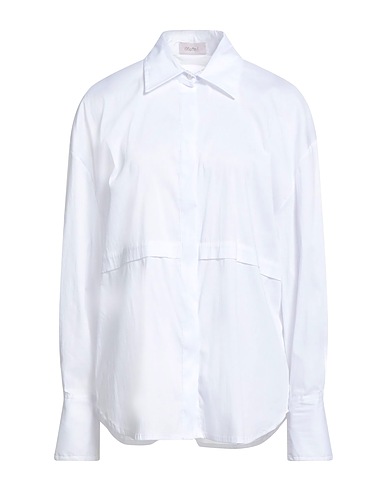 MOTEL Camicie e bluse tinta unita Bianco 79% Cotone, 18% Poliammide, 3% Elastan