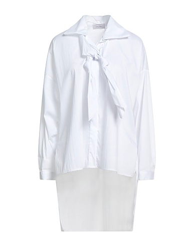 MOTEL Camicie e bluse tinta unita Bianco 68% Cotone, 30% Poliammide, 2% Elastan