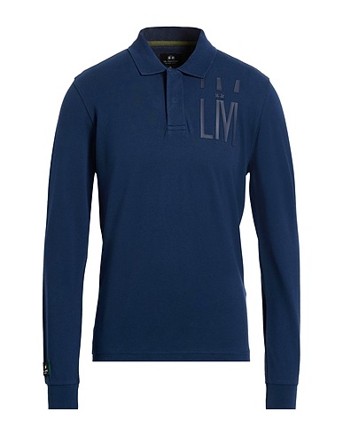 LA MARTINA Polo shirt Midnight blue 100% Cotton