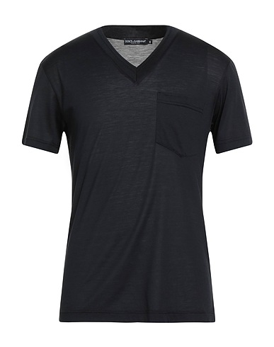 DOLCE&GABBANA T-shirt Midnight blue 60% Silk, 40% Cotton
