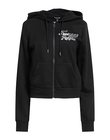 TRUE RELIGION Hooded sweatshirt Black 60% Cotton, 40% Polyester