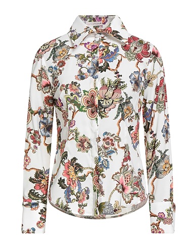 CAMICETTASNOB Floral shirts & blouses 57% Viscose, 32% Silk, 11% Elastane