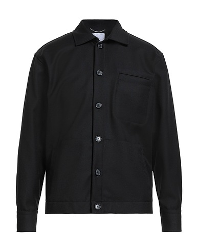 PT Torino Solid colour shirt Black 100% Virgin Wool