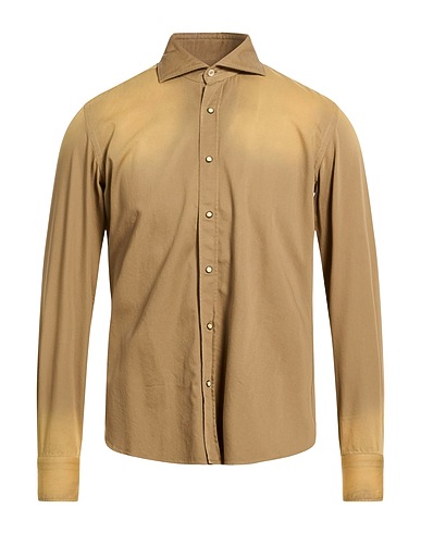 GIANNETTO PORTOFINO Camisa lisa Caqui 100% Algodón