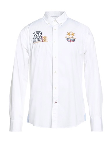 LA MARTINA Shirts White 97% Cotton, 3% Elastane