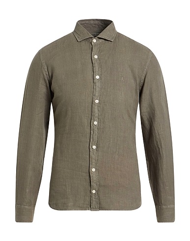 HACKETT Camicia in lino Verde militare 100% Lino