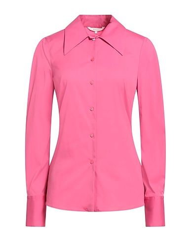 XACUS Solid colour shirts & blouses Pink 78% Cotton, 18% Polyamide, 4% Elastane