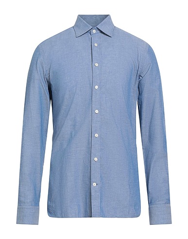 HACKETT Einfarbiges Hemd Blau 100% Baumwolle