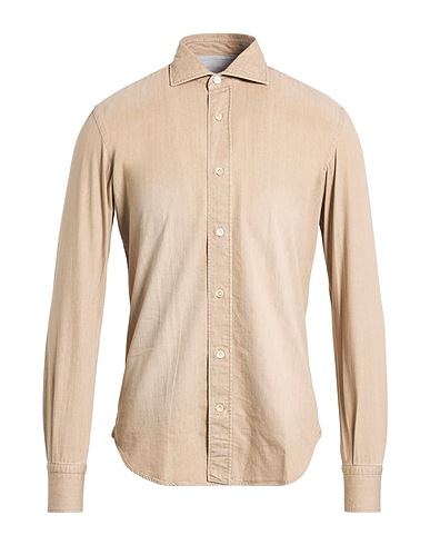 HERNO Solid color shirt PLATINUM Sand 100% Cotton