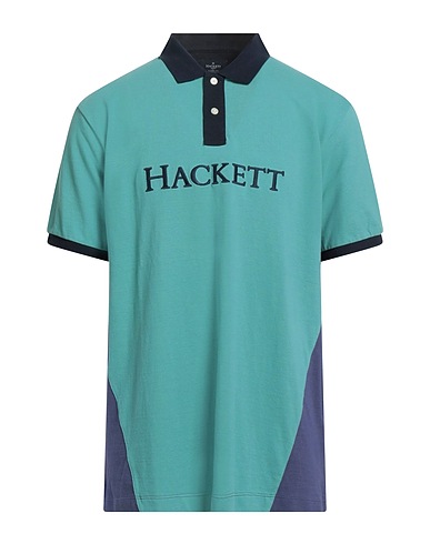 HACKETT Polo shirt Turquoise 100% Cotton