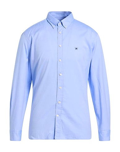 HACKETT Solid colour shirt Light blue 100% Cotton