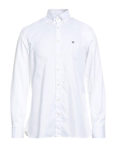 HACKETT Solid colour shirt Blue 100% Cotton