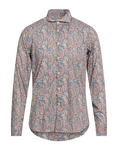 GMF 965 Patterned shirt Orange 100% Cotton