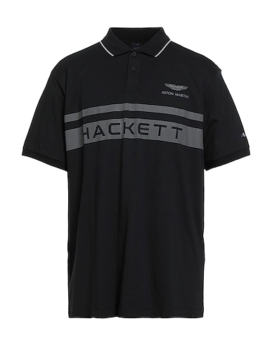 ASTON MARTIN by HACKETT Polo shirt Black 100% Cotton