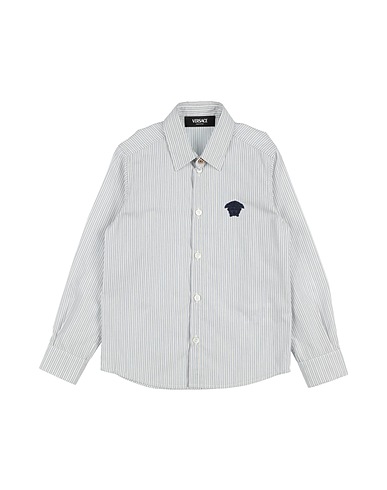 VERSACE YOUNG Patterned shirt White 100% Cotton, Viscose, Polyester