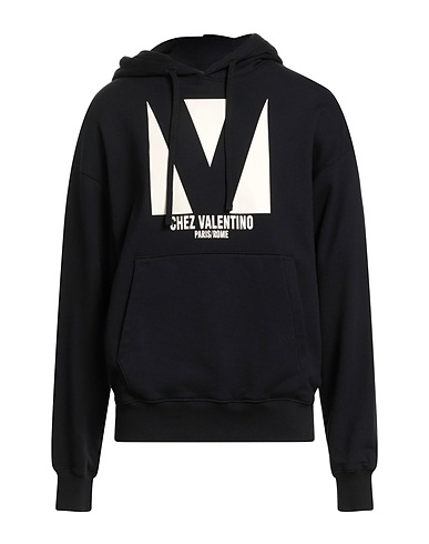 VALENTINO GARAVANI Hooded track jacket  Black 100% Cotton