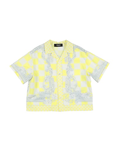 VERSACE YOUNG Patterned shirts & blouses Yellow 100% Cotton