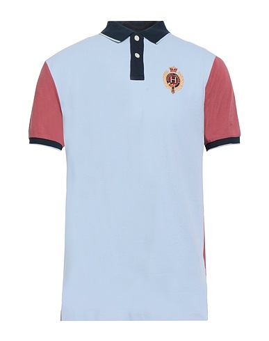 HACKETT Polo shirt Light blue 100% Cotton