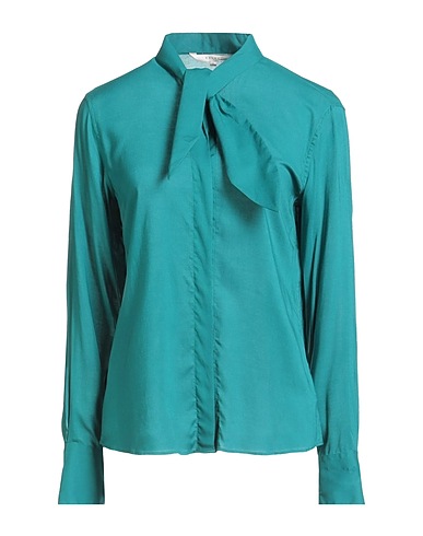 XACUS Solid colour shirts & blouses Deep teal 100% Viscose