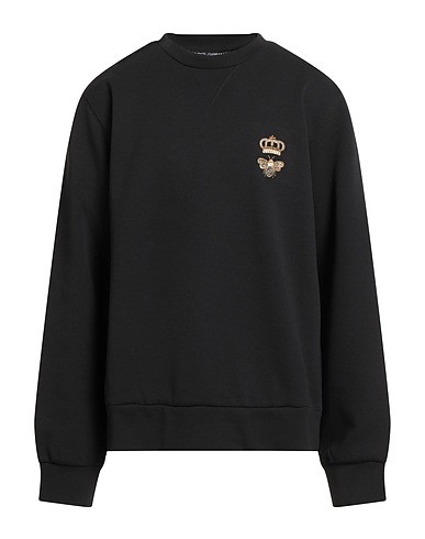 DOLCE&GABBANA Sweatshirt Black 71% Cotton, 29% Polyester, Polyamide, Viscose, Metallic Polyester