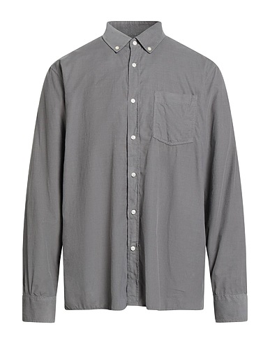 OFFICINE GÉNÉRALE Camicia tinta unita Grigio 80% Cotone, 20% Lyocell