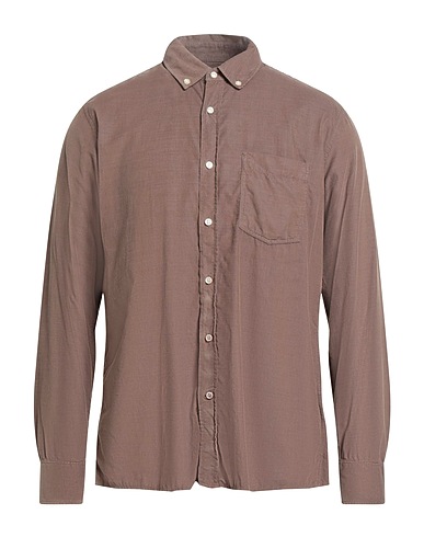 OFFICINE GÉNÉRALE Solid color shirt 80% Cotton, 20% Lyocell