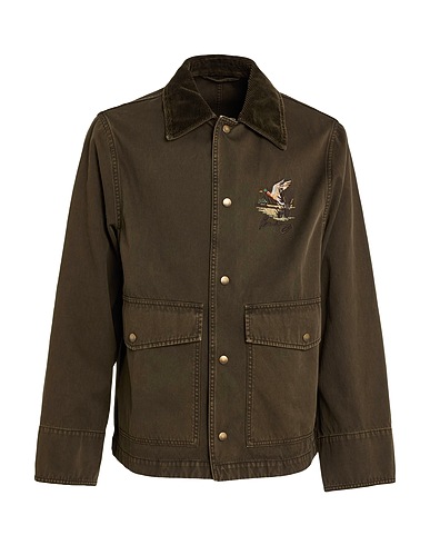 BURBERRY Shirts Military green 100% Cotton