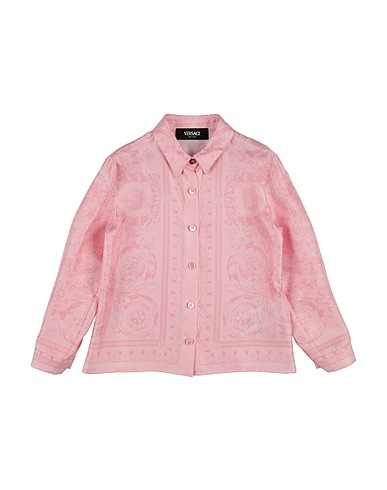 VERSACE YOUNG Patterned shirts & blouses Pink 100% Silk