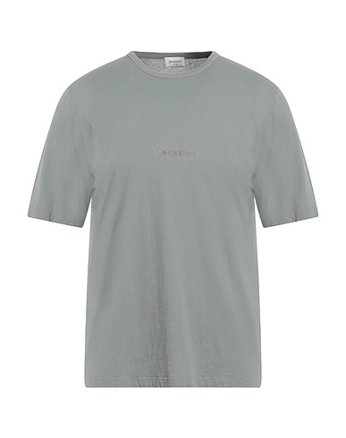 SAINT LAURENT Basic T-shirt Grey 100% Cotton