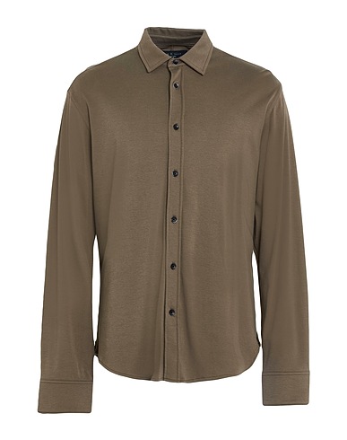RAG & BONE Solid color shirt Military green 100% Pima Cotton