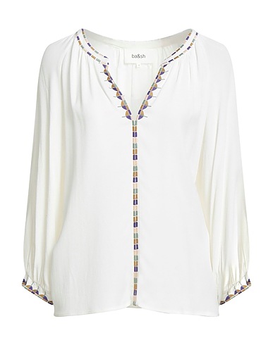 BA&SH Top Bianco 100% Viscosa, Poliestere