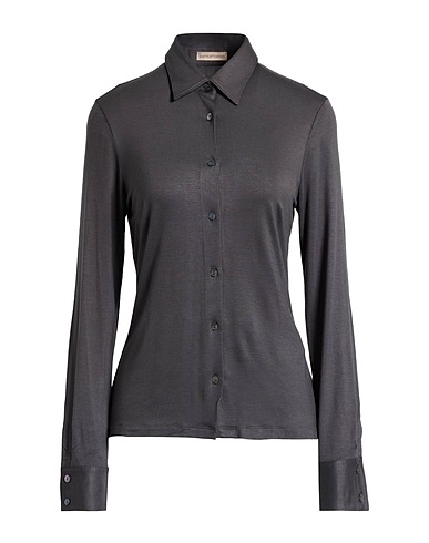 CAMICETTASNOB Solid colour shirts & blouses Gunmetal 95% Viscose, 5% Elastane