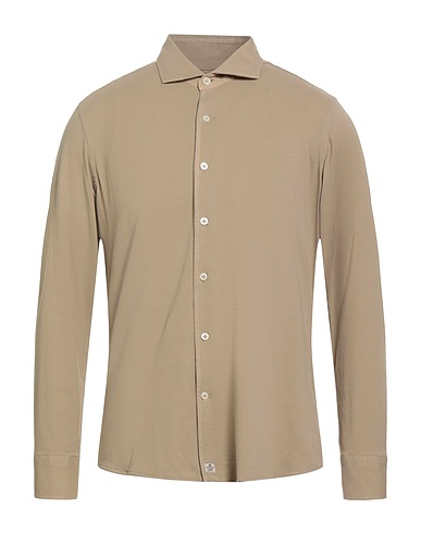 SONRISA Solid colour shirt Khaki 97% Cotton, 3% Elastane