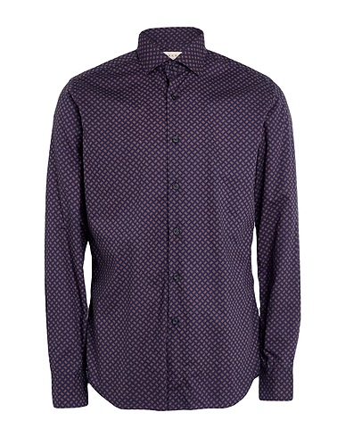 XACUS Patterned shirt Midnight blue 100% Cotton