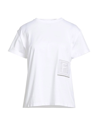 FABIANA FILIPPI T-shirt White 100% Cotton, Silk, Ecobrass