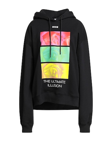 MSGM Hooded sweatshirt Black 100% Cotton
