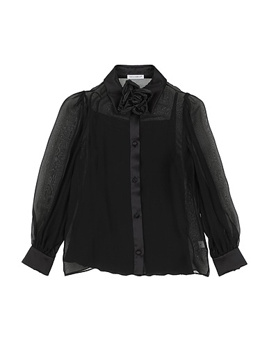 DOLCE&GABBANA Patterned shirts & blouses Black 100% Silk