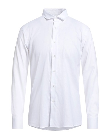 BAGUTTA Linen shirt White 55% Linen, 45% Cotton
