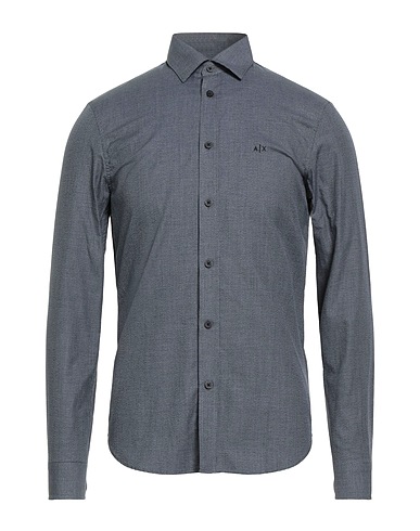 ARMANI EXCHANGE Patterned shirt Midnight blue 100% Cotton
