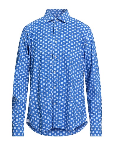 I SARTI Patterned shirt Azure 76% Nylon, 24% Elastane