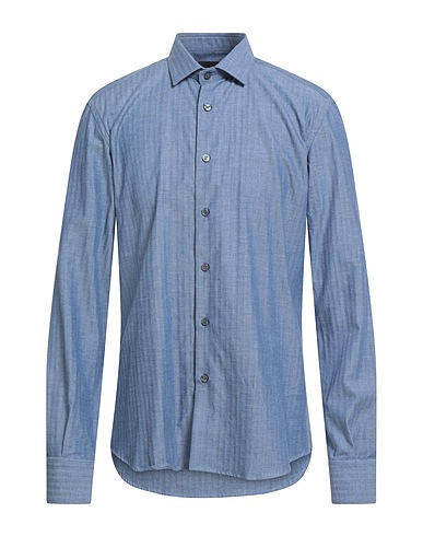 I SARTI Patterned shirt Blue 100% Cotton