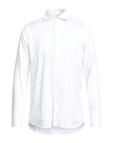 BAGUTTA Chemise de couleur unie Blanc 100% Coton