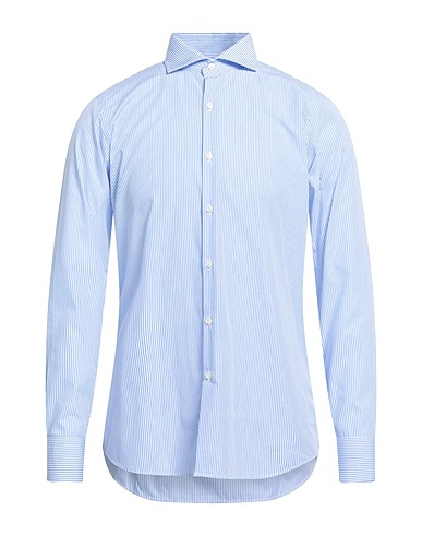 BAGUTTA Striped shirt Blue 100% Cotton