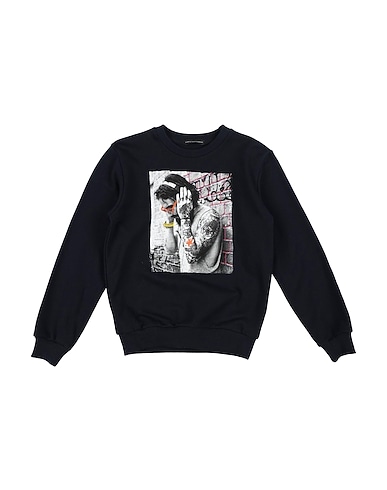 DANIELE ALESSANDRINI Sweatshirt Midnight blue 65% Cotton, 35% Polyester