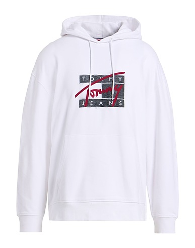 TOMMY JEANS Hooded track jacket  White 100% Cotton