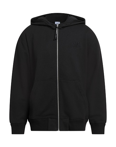 C.P. COMPANY Hooded track jacket  Black 100% Cotton