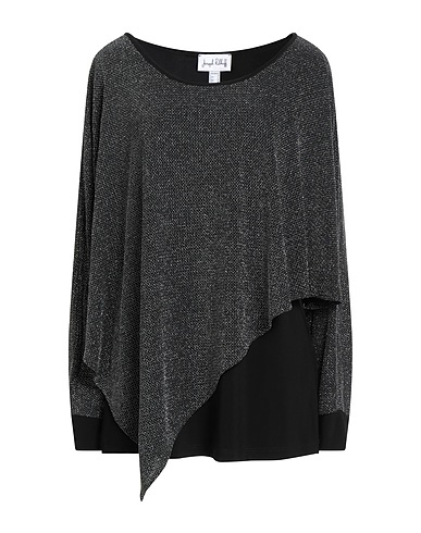 JOSEPH RIBKOFF Top Black 77% Nylon, 18% Metallic fiber, 5% Elastane, Polyester