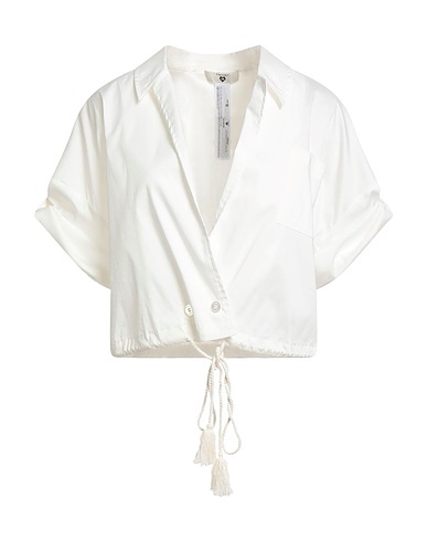 TWINSET Solid color shirts & blouses U&B White 74% Cotton, 22% Polyamide, 4% Elastane