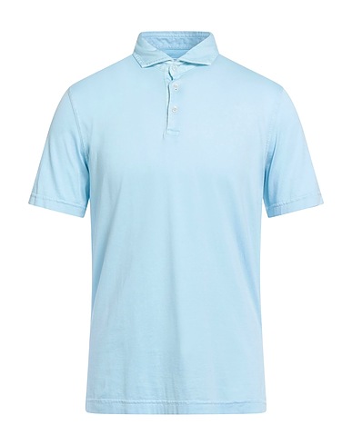 FEDELI Polo shirt Sky blue 100% Cotton